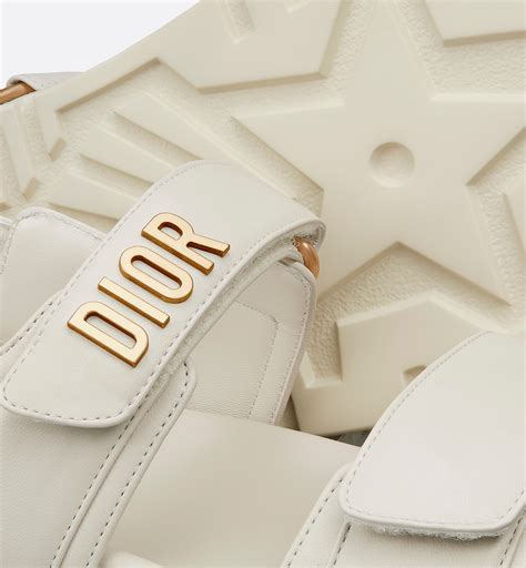 dior act leather sandal|DiorAct Sandal White Lambskin and Technical Fabric with Silver .